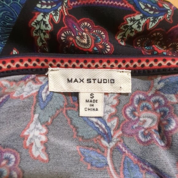 Max Studio Floral Pullover Shift Dress Size Small 3/4" Balloon Sleeves‎ - Picture 8 of 14